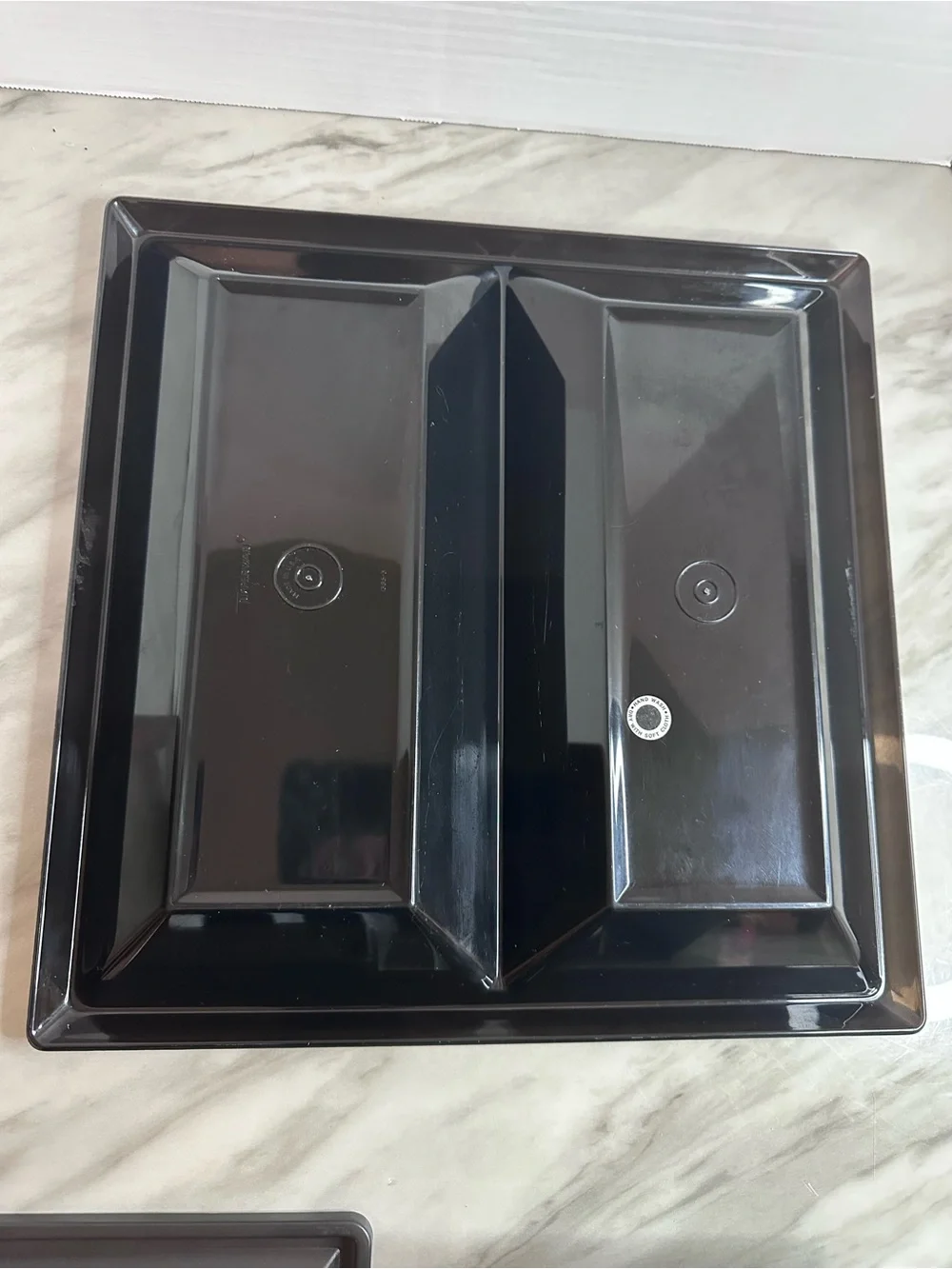 Tupperware Black Compartment Serving Trays - Set of 3